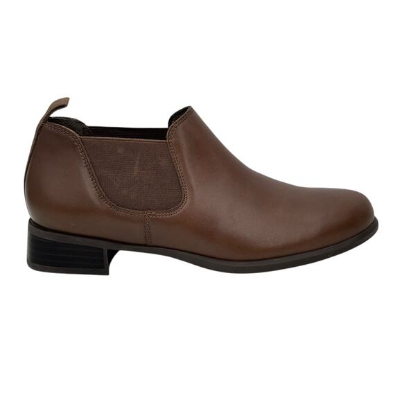 Munro Bedford Boot Leather Low Chelsea Women's SZ 6 Brown Pull on Comfort Career - Picture 2 of 10